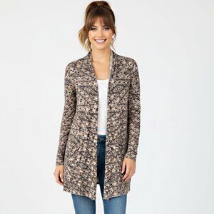 Aritzia Wilfred Flaubert Open Cardigan Sweater Silk Cashmere Tribal Print Casual